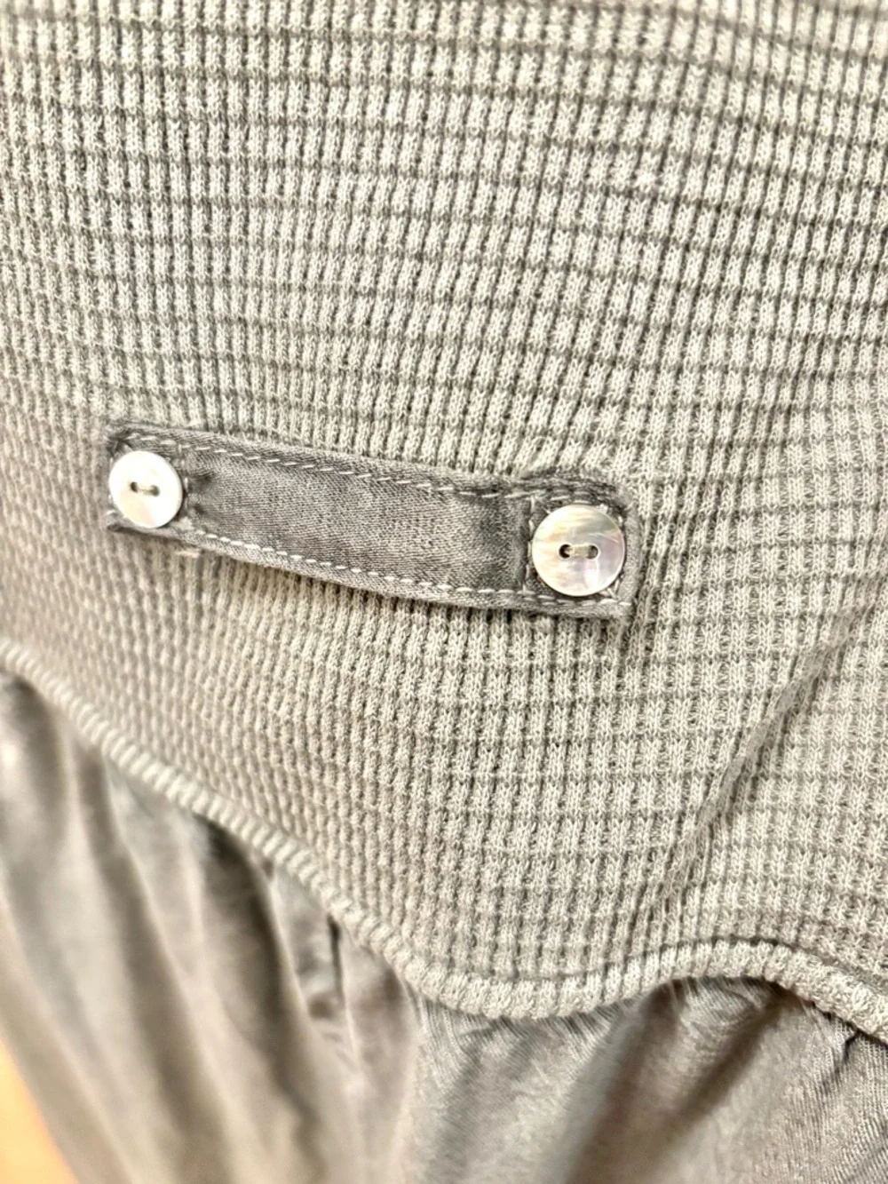 Vintage CDC Petites Green Maxi Dress Size 12 Cotton Abalone Buttons Spring - Picture 5 of 10